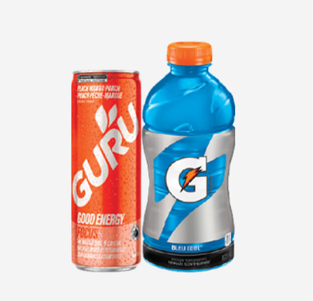 ENERGY DRINK GURU hydrating drink GATORADE