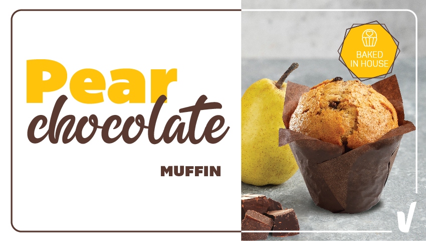 Pear chocolate muffin